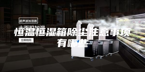 恒溫恒濕箱除塵注意事項有哪些